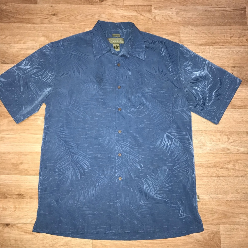 Cabana men’s sueded Hawaiian button up shirt SZ M
